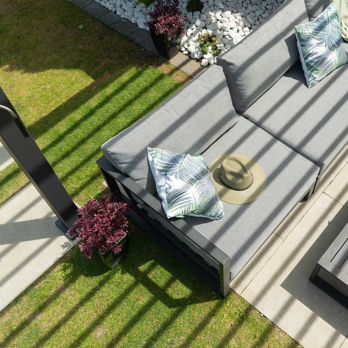 Nova - Titan Freestanding Aluminium Pergola - 3m x 3m Square - Grey