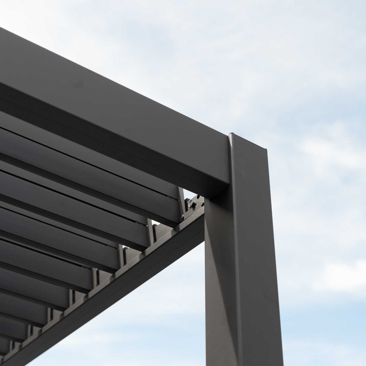 Nova - Titan Freestanding Aluminium Pergola - 3.6m Square - Grey