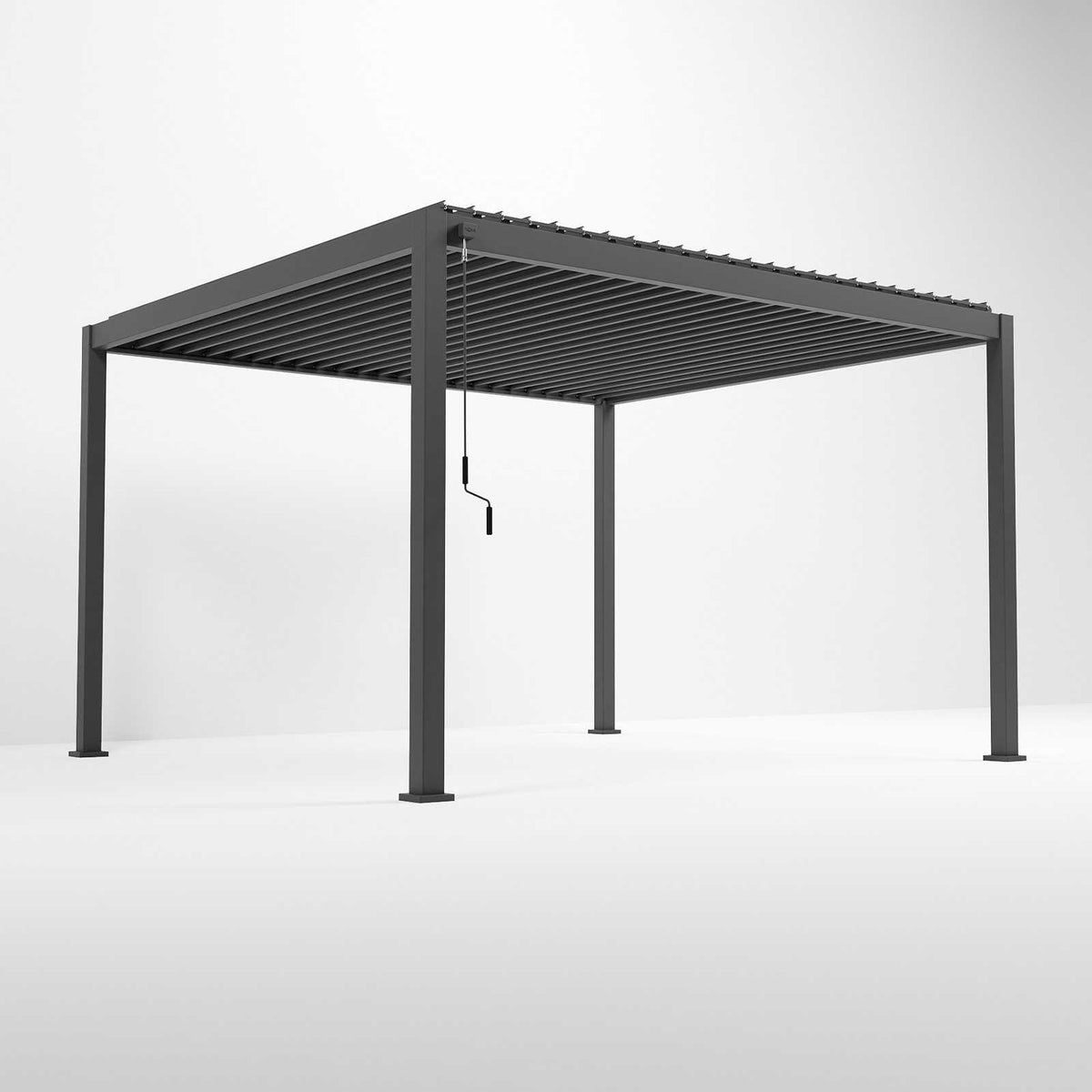 Nova - Titan Freestanding Aluminium Pergola - 4m x 3.6m Rectangular - Grey
