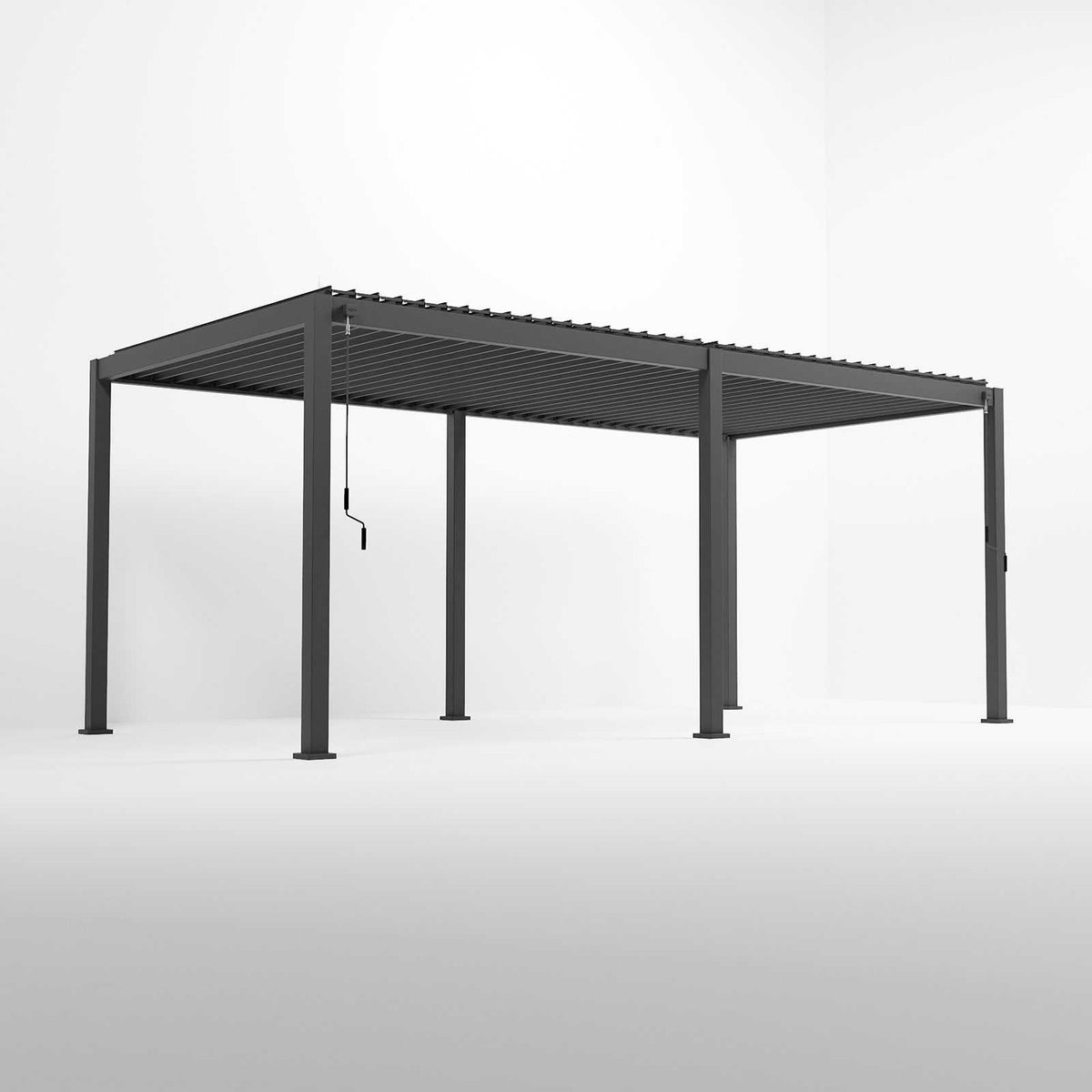 Nova - Titan Freestanding Aluminium Pergola - 6m x 3.6m Rectangular - Grey