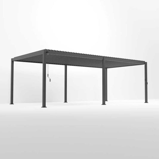 Nova - Titan Freestanding Aluminium Pergola - 8m x 3m Rectangular - Grey