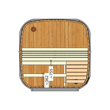 ThermoZen S Outdoor Sauna - 3 Person - Including Heater