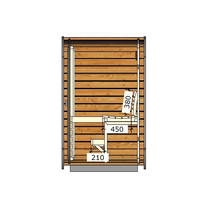 ThermoZen S Outdoor Sauna - 3 Person - Including Heater